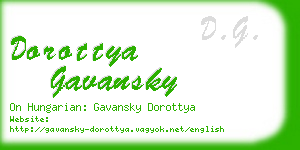 dorottya gavansky business card
